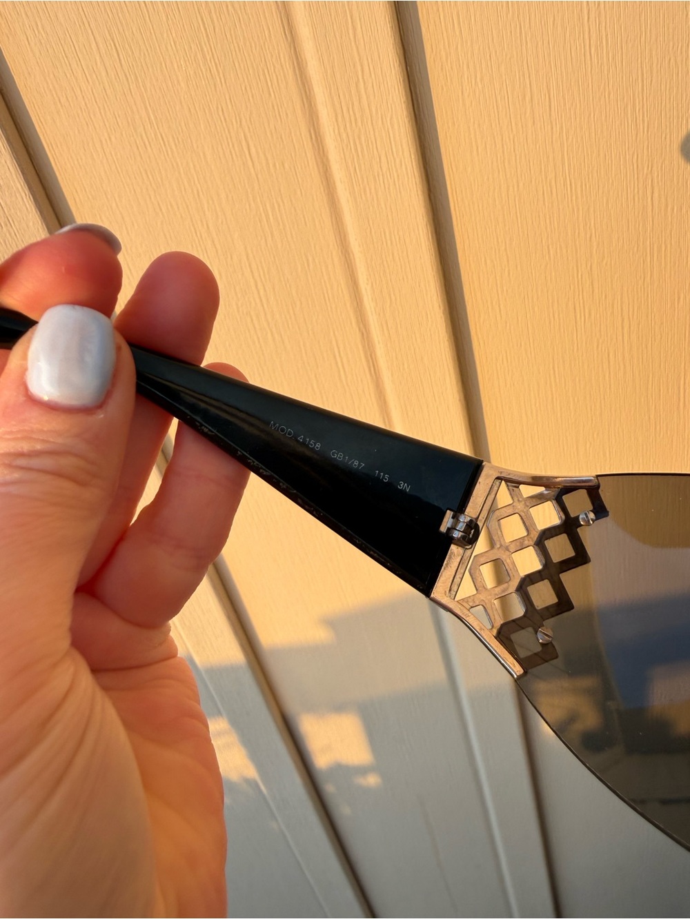 Versace Insane Y2K Black Shield Sunglasses with Silver Temples - Picture 6 of 8